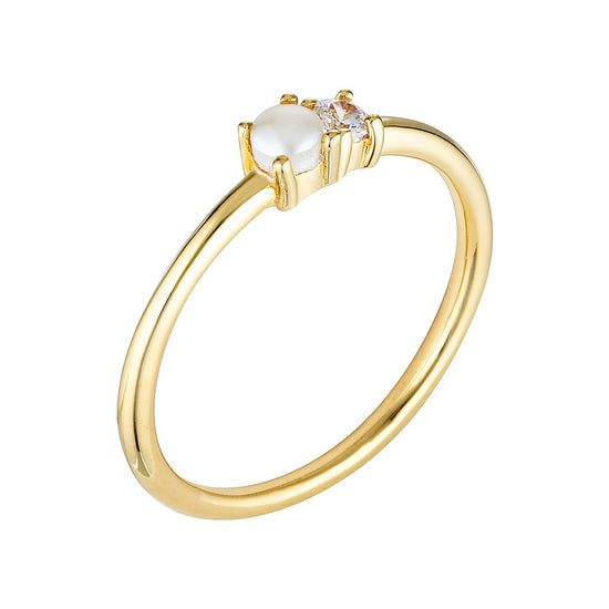 Talua Gold Pearl Ring 2 - Bowerbird Jewels - Online Jewellery Stores