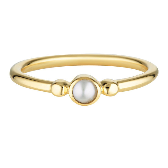 Sulet Gold Pearl Ring 1 - Bowerbird Jewels - Online Jewellery Stores