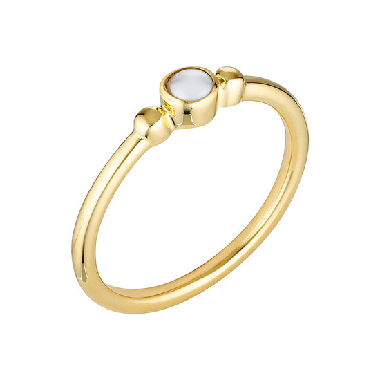 Sulet Gold Pearl Ring 2 - Bowerbird Jewels - Online Jewellery Stores