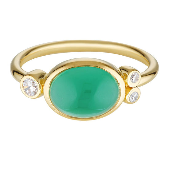 Leal Ring Gold Green Onyx 1 - Bowerbird Jewels - Online Jewellery Stores