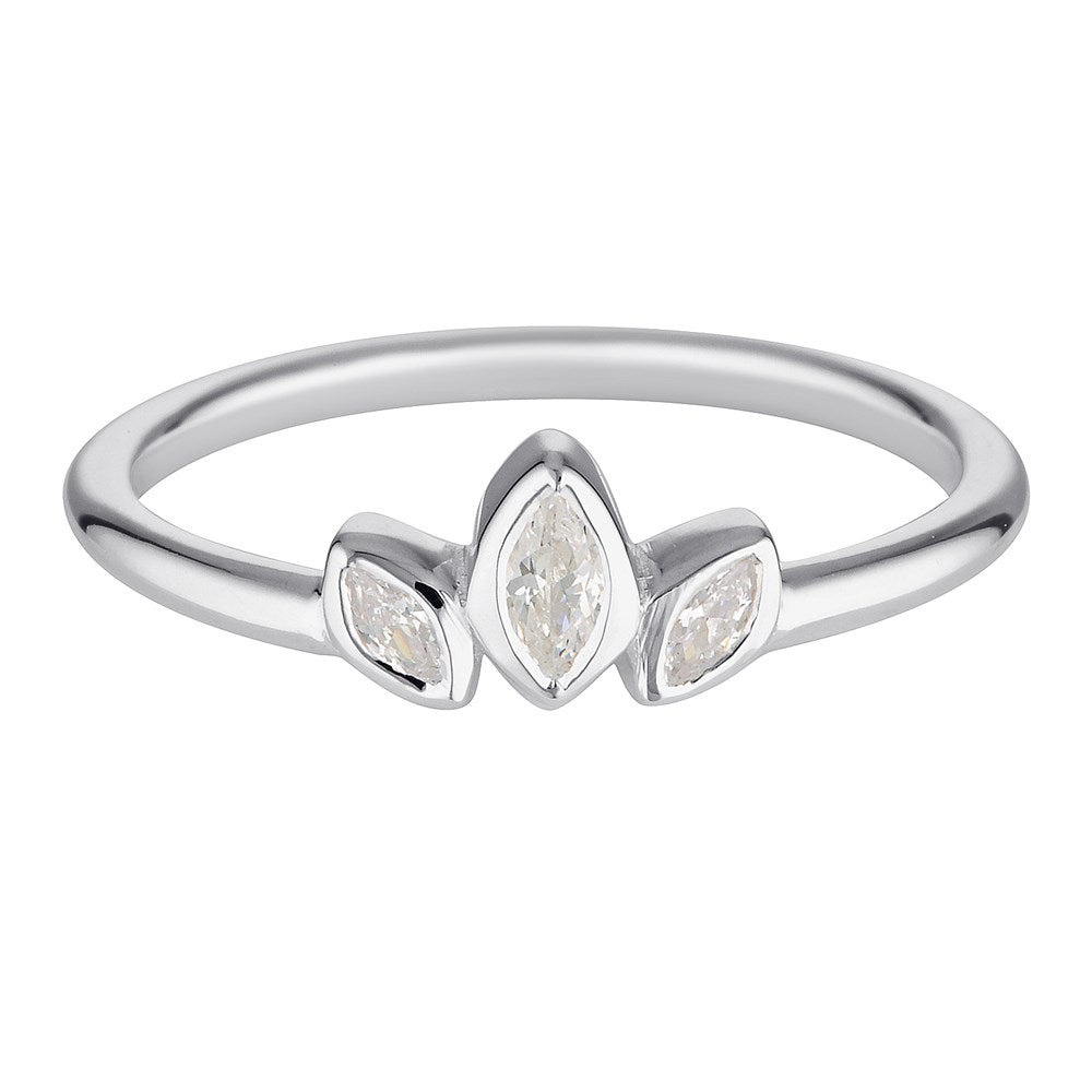 Load image into Gallery viewer, Silver Vespine Stacking Ring 1 - Bowerbird Jewels - Online Jewellery Stores
