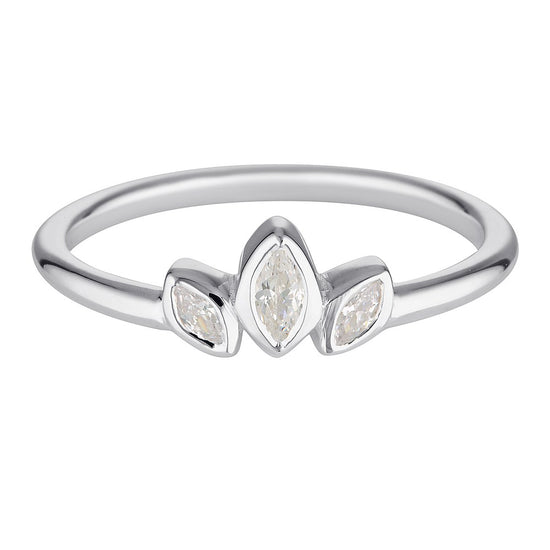 Silver Vespine Stacking Ring 1 - Bowerbird Jewels - Online Jewellery Stores