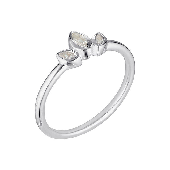 Silver Vespine Stacking Ring 2 - Bowerbird Jewels - Online Jewellery Stores
