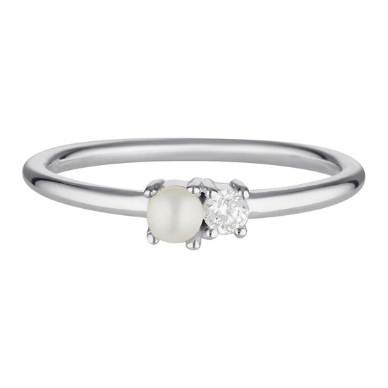 Talua Silver Pearl Ring 1 - Bowerbird Jewels - Online Jewellery Stores