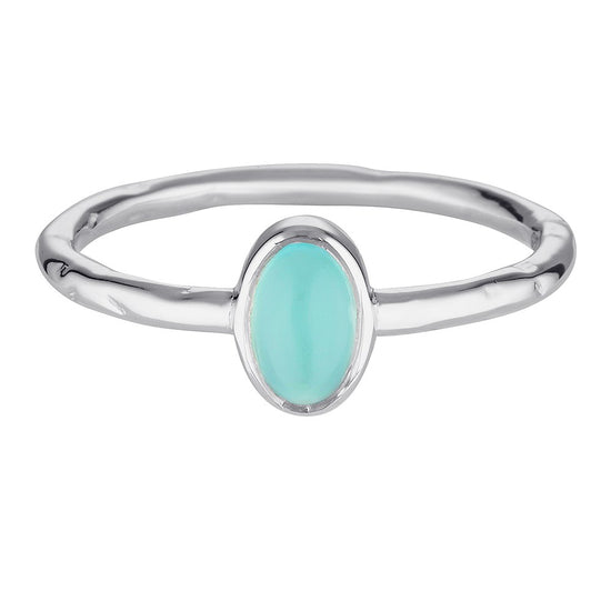 Load image into Gallery viewer, Solasta Silver Aqua Chalcedony Ring 1 - Bowerbird Jewels - Online Jewellery Stores
