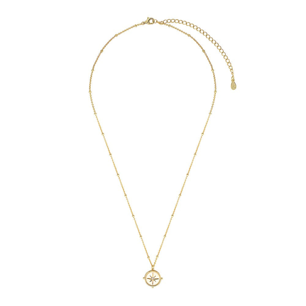 Compass of the Soul Necklace Gold 2 - Bowerbird Jewels - Online Jewellery Stores