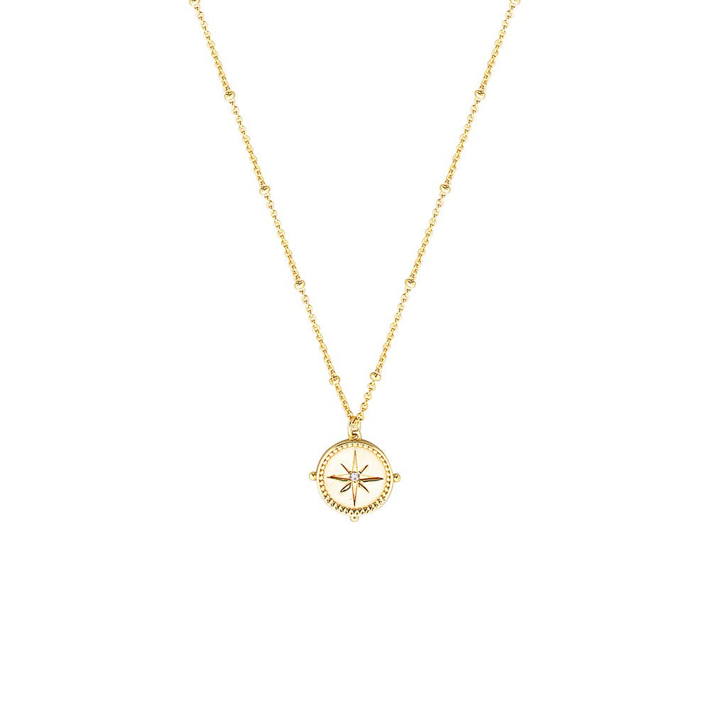 Compass of the Soul Necklace Gold 1 - Bowerbird Jewels - Online Jewellery Stores