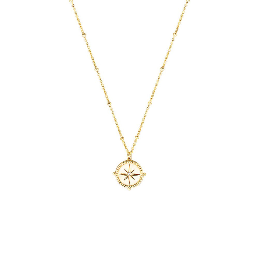 Compass of the Soul Necklace Gold 1 - Bowerbird Jewels - Online Jewellery Stores