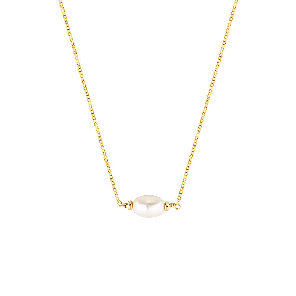 Sarang Pearl Necklace Gold 1  - Bowerbird Jewels - Online Jewellery Stores