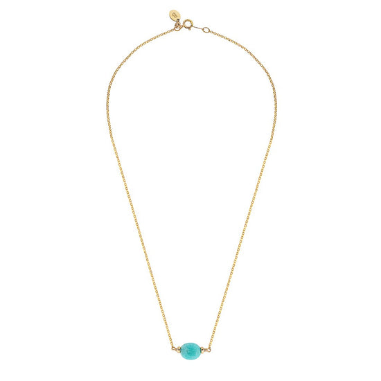 Amazonite Gold Drop Necklace 2 - Bowerbird Jewels - Online Jewellery Stores