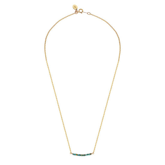 Load image into Gallery viewer, Turquoise Line Necklace Gold 2 - Bowerbird Jewels - Online Jewellery Stores
