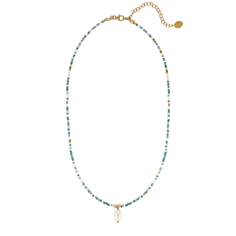Serein Choker Necklace Aquamarine 2 - Bowerbird Jewels - Online Jewellery Stores