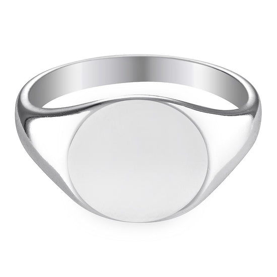 Silver Oval Signet Ring 1 - Bowerbird Jewels - Online Jewellery Stores