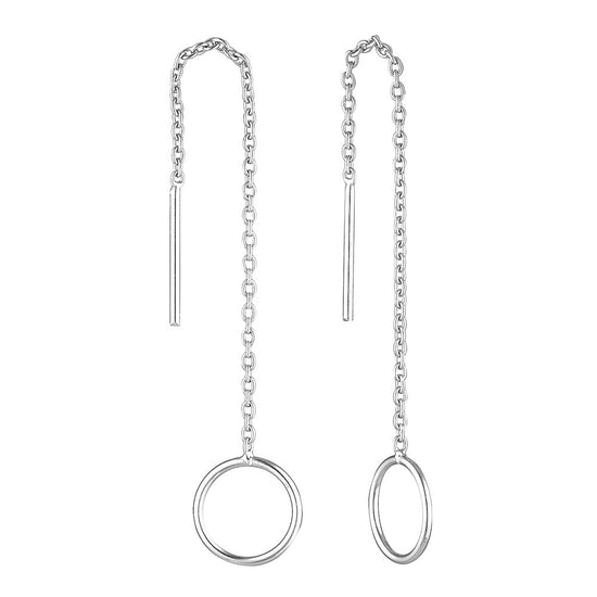 Loop Thread Earrings Silver - Bowerbird Jewels - Online Jewellery Stores