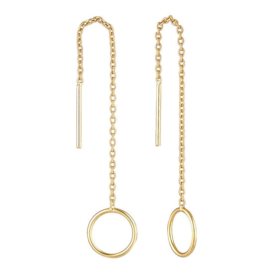 Loop Thread Earrings Gold - Bowerbird Jewels - Online Jewellery Stores