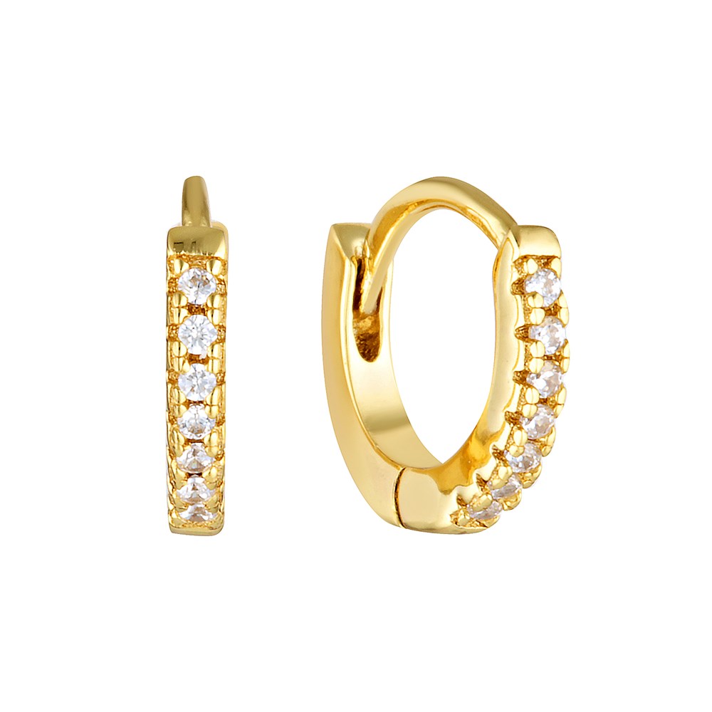 Reverie Mini Huggie Earrings Gold  - Bowerbird Jewels - Online Jewellery Stores