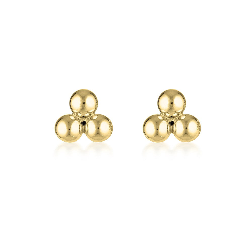 Load image into Gallery viewer, Gold Filled 3 Ball Stud Earrings 1 - Bowerbird Jewels - Online Jewellery Stores
