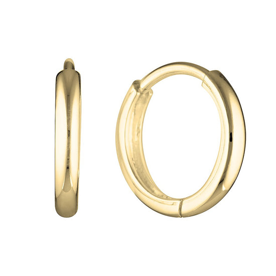 Small Huggie Hoop Earrings 12mm Gold 1 - Bowerbird Jewels - Online Jewellery Stores