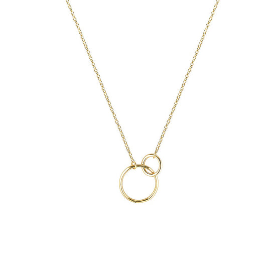 Entwined Circle Necklace Gold 2 - Bowerbird Jewels - Online Jewellery Stores