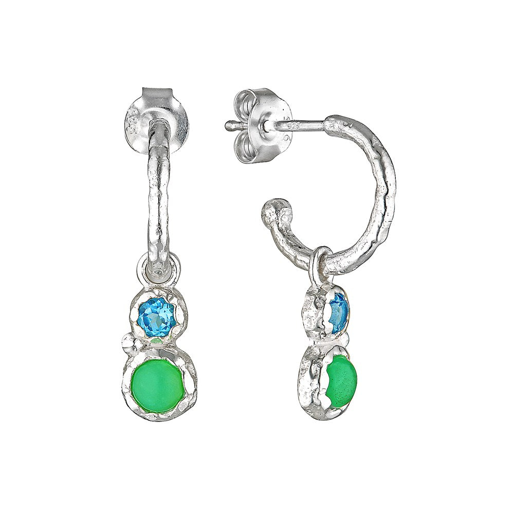 Empowered Organic Drop Earrings Silver  - Bowerbird Jewels - Online Jewellery Stores