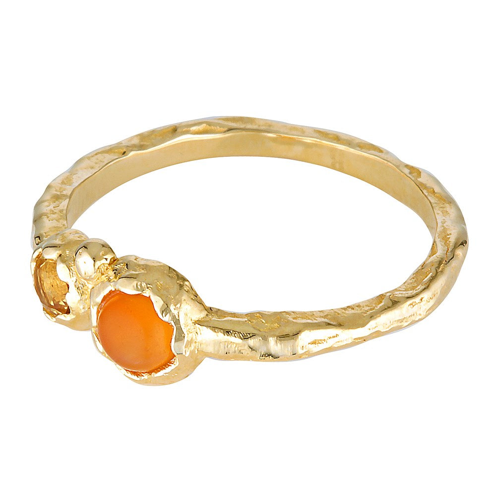 Energised Organic Gold Stacking Ring 2 - Bowerbird Jewels - Online Jewellery Stores