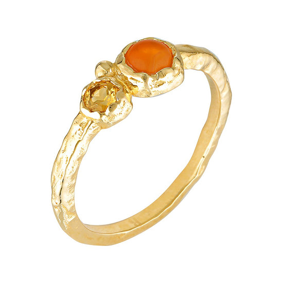 Energised Organic Gold Stacking Ring 3 - Bowerbird Jewels - Online Jewellery Stores