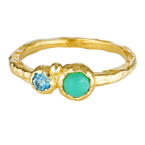 Empowered Organic Gold Stacking Ring 1 - Bowerbird Jewels - Online Jewellery Stores