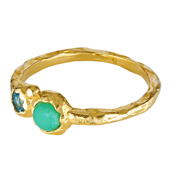 Load image into Gallery viewer, Empowered Organic Gold Stacking Ring 2 - Bowerbird Jewels - Online Jewellery Stores
