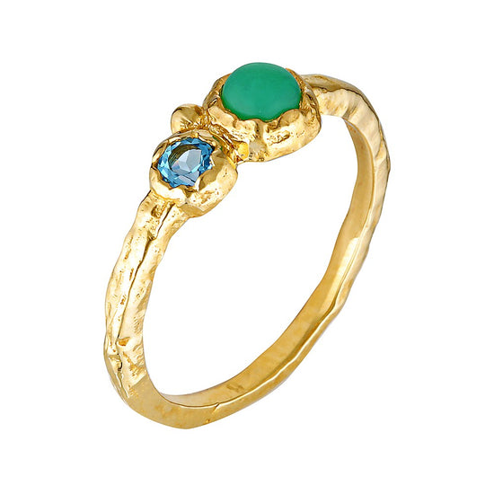 Empowered Organic Gold Stacking Ring 3 - Bowerbird Jewels - Online Jewellery Stores