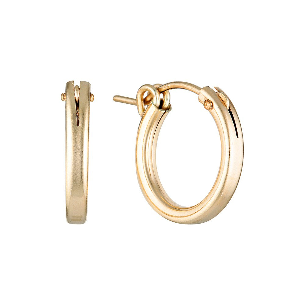 Hoop Earrings 13mm Gold - Bowerbird Jewels - Online Jewellery Stores