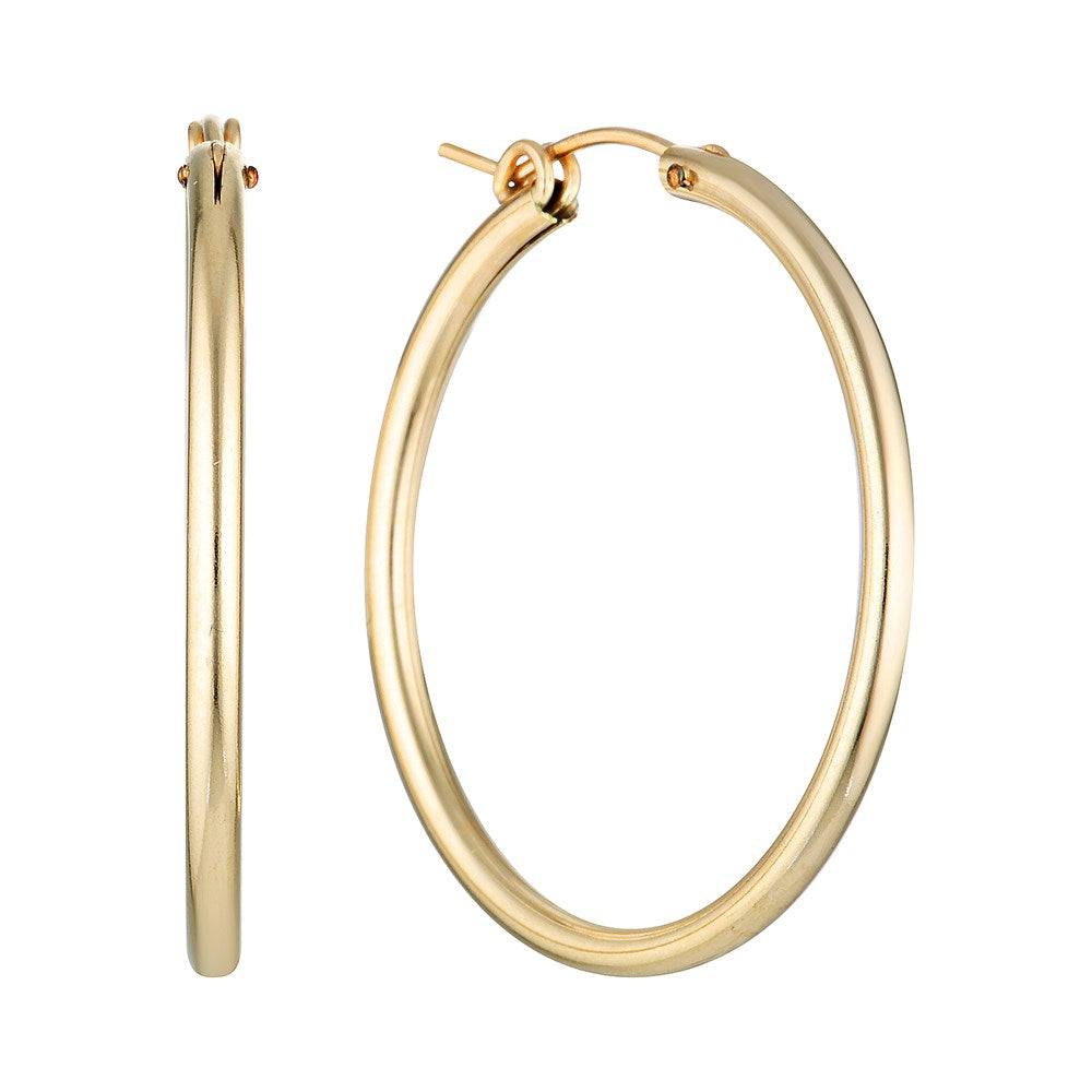 Hoop Earrings 35mm  Gold -  Bowerbird Jewels - Online Jewellery Stores