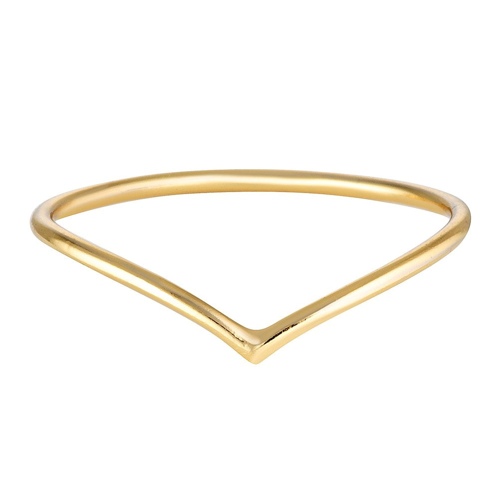 Fine Chevron Ring Gold 1 - Bowerbird Jewels - Online Jewellery Store
