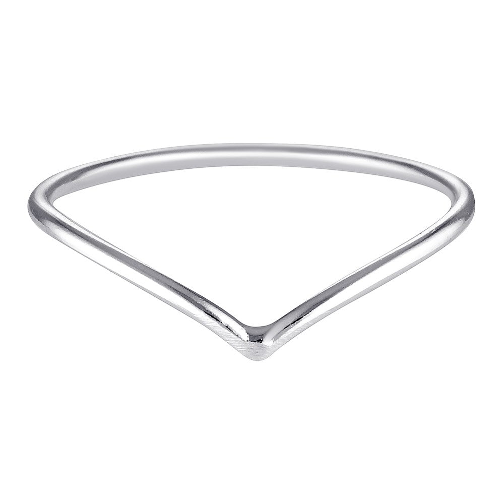 Fine Chevron Ring Silver 1 - Bowerbird Jewels - Online Jewellery Store