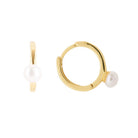 Freshwater Pearl Huggie Gold 1 - Bowerbird Jewels - Online Jewellery Store