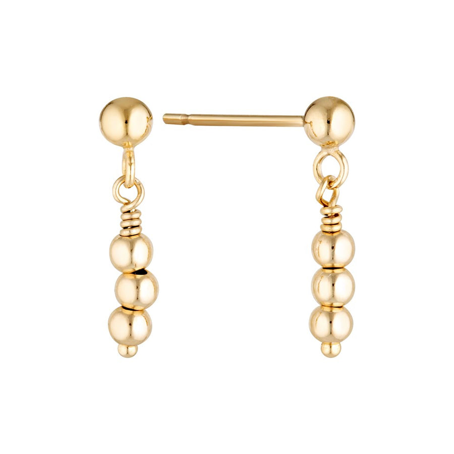 Gold Dotty Earrings Gold 1 - Bowerbird Jewels - Online Jewellery Store