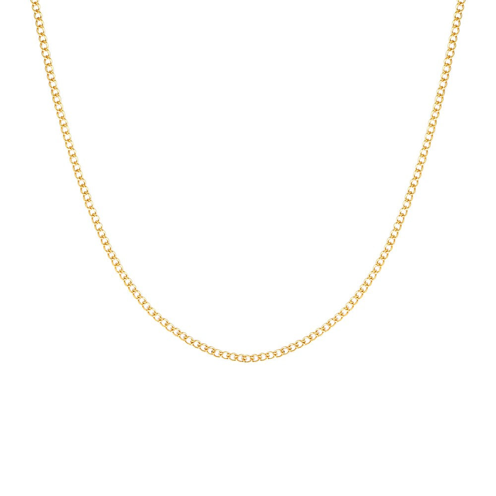 Gold Filled Curb Chain 40cm Gold 1 - Bowerbird Jewels - Online Jewellery Store