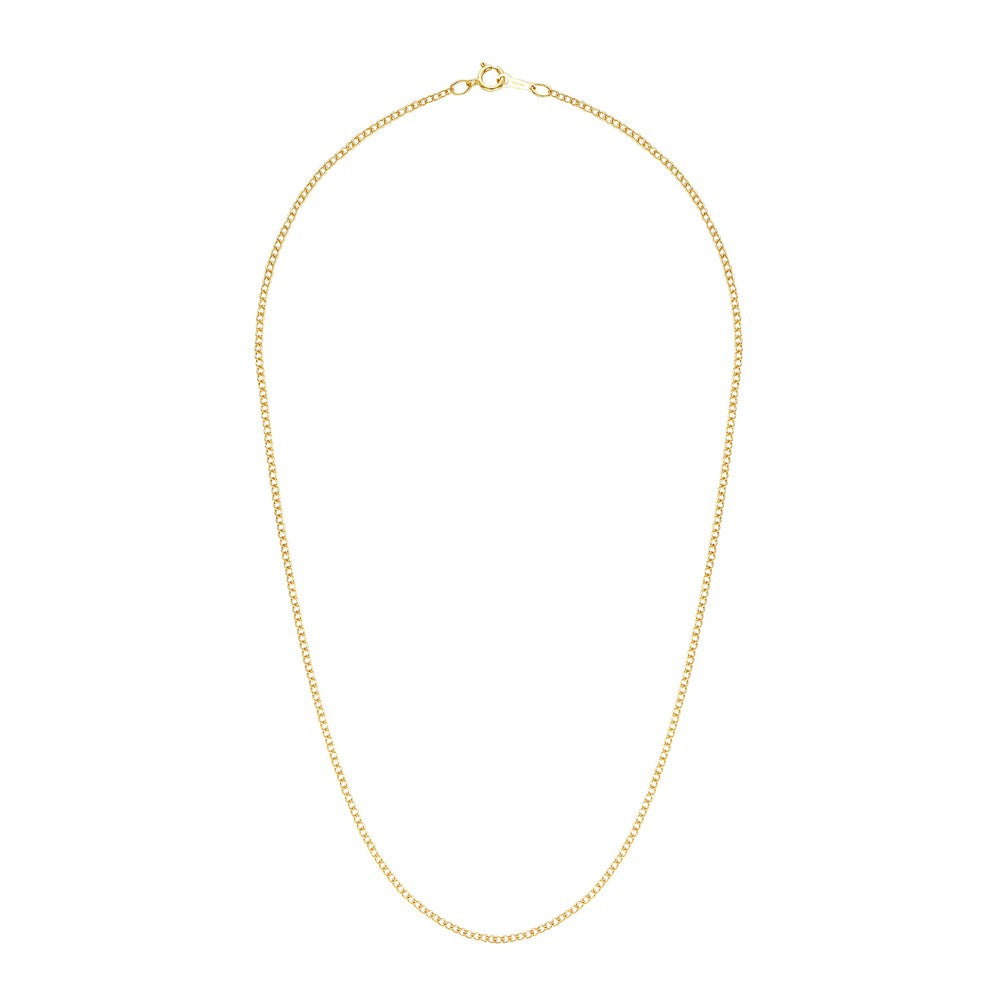 Gold Filled Curb Chain 40cm Gold 3 - Bowerbird Jewels - Online Jewellery Store