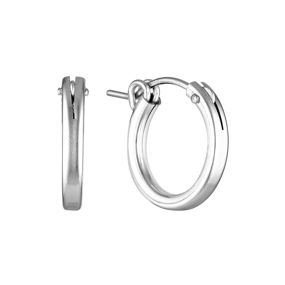 Hoop Earrings 15mm Silver 1 - Bowerbird Jewels - Online Jewellery Store