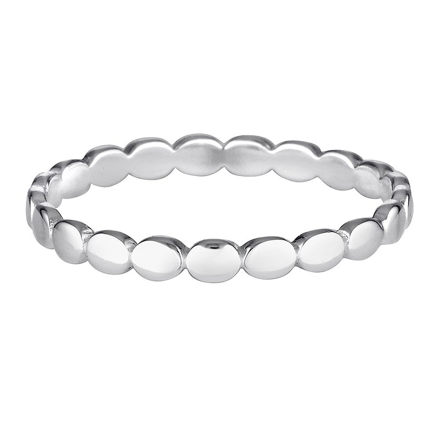 Mini Discs Silver Stacking Ring Silver 1 - Bowerbird Jewels - Online Jewellery Store
