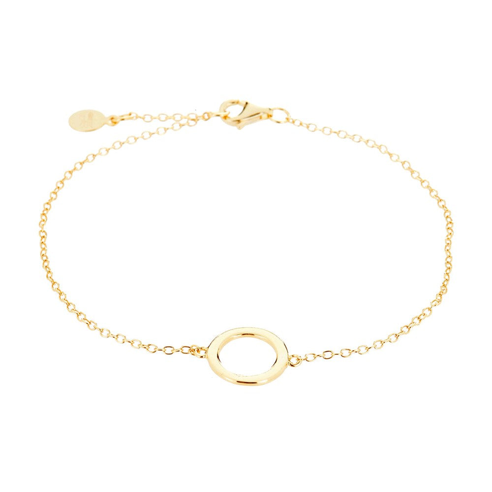 Open Circle Bracelet Gold 1 - Bowerbird Jewels - Online Jewellery Store
