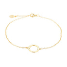 Open Circle Bracelet Gold 1 - Bowerbird Jewels - Online Jewellery Store