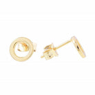Open Circle Studs Gold 1 - Bowerbird Jewels - Online Jewellery Store