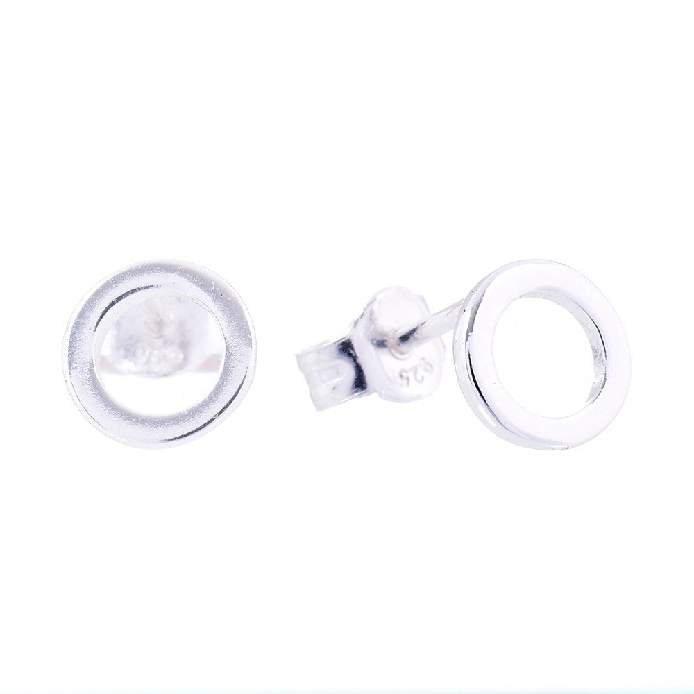 Open Circle Studs Silver 1 - Bowerbird Jewels - Online Jewellery Store