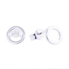 Open Circle Studs Silver 1 - Bowerbird Jewels - Online Jewellery Store