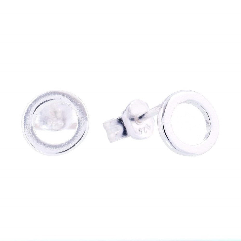 Open Circle Studs Silver 2 - Bowerbird Jewels - Online Jewellery Store