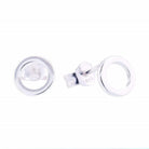 Open Circle Studs Silver 2 - Bowerbird Jewels - Online Jewellery Store