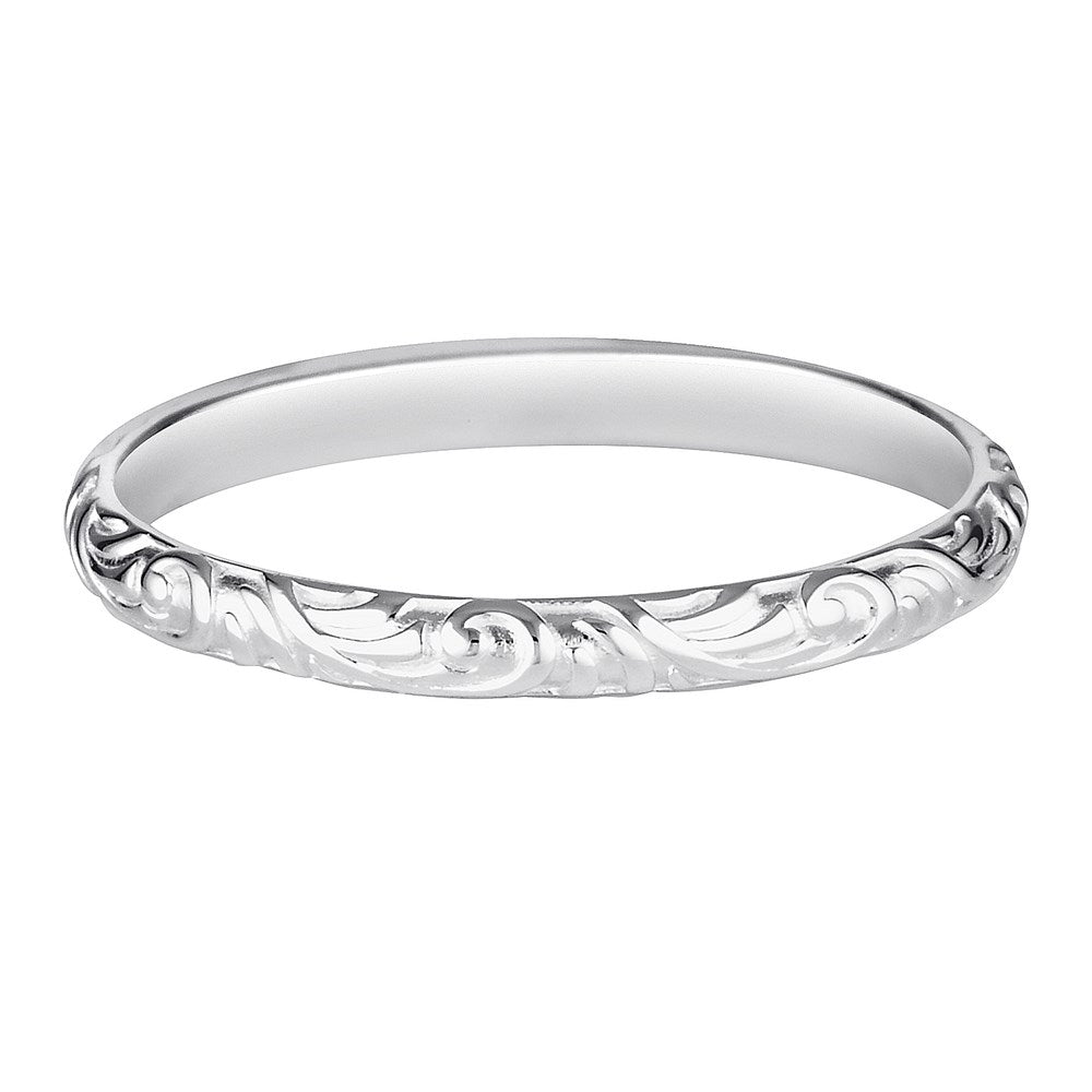 Silver Wavy Pattern Ring Silver 1 - Bowerbird Jewels - Online Jewellery Store
