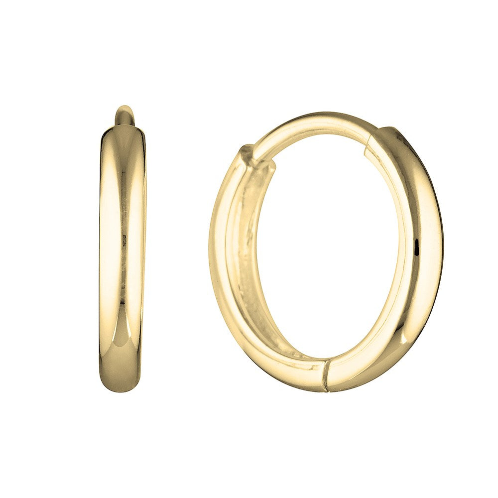 Small Huggie Hoop Earrings 12mm Gold 1 - Bowerbird Jewels - Online Jewellery Store