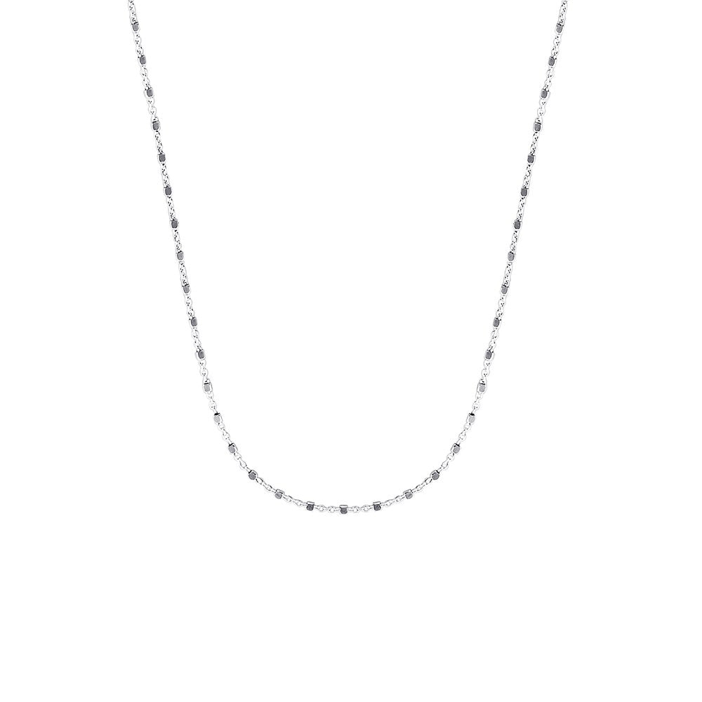 Sterling Silver Cube Satellite Chain Silver 1 - Bowerbird Jewels - Online Jewellery Store