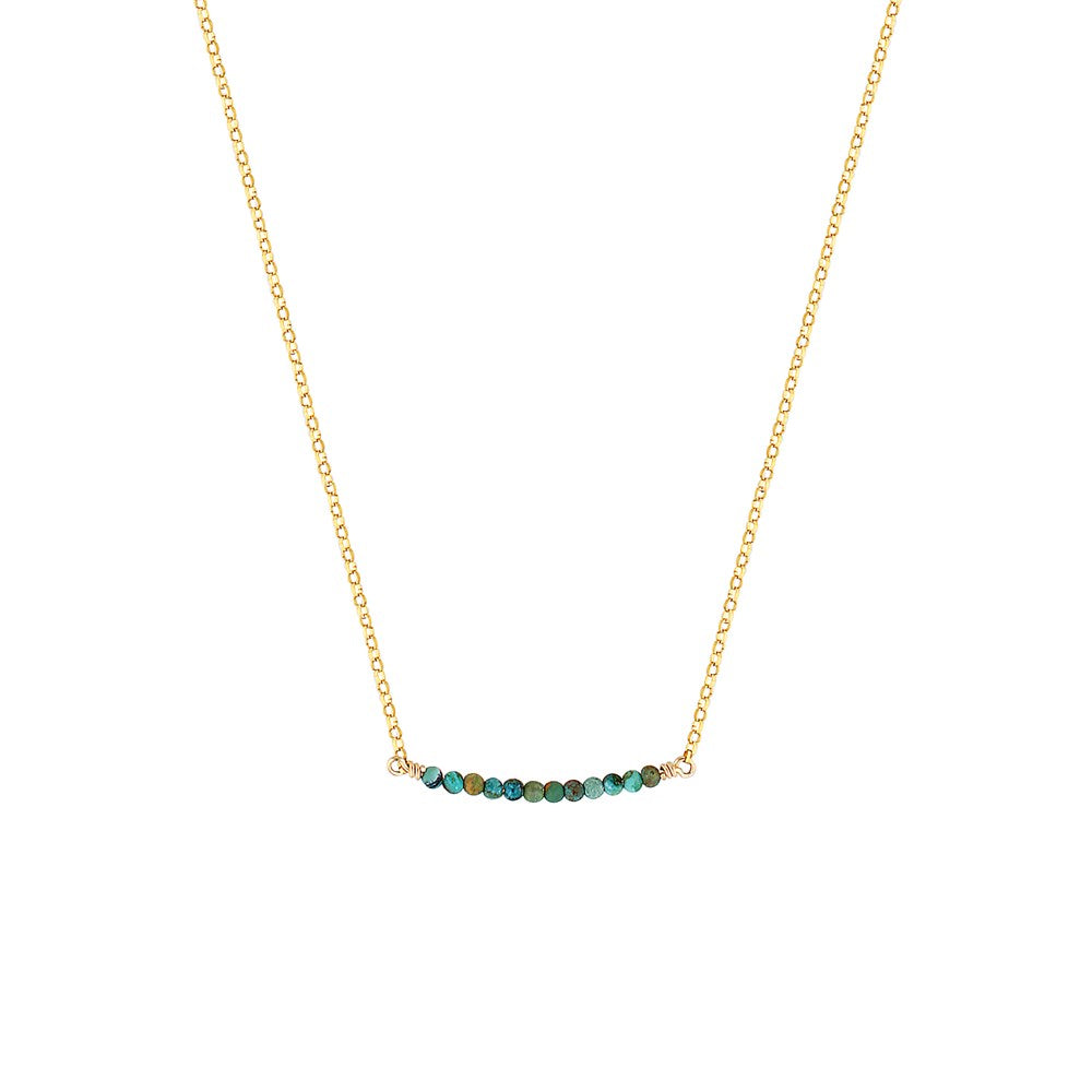 Turquoise Line Necklace Gold 1 - Australian Jewellery Brand Bowerbird Jewels